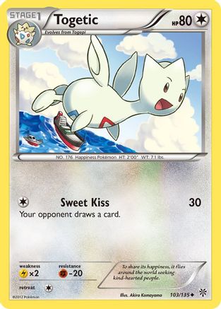 Togetic 103  - Reverse Holofoil Plasma Storm - Uncommon