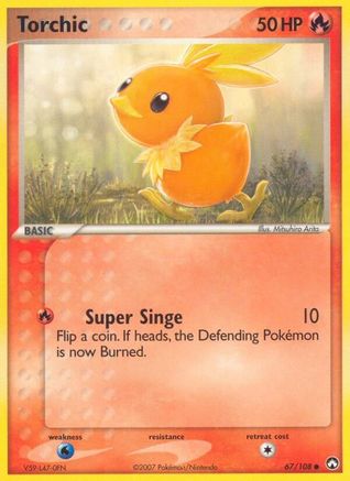 Torchic 067/108  - Reverse Holofoil Power Keepers - Common