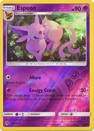 Espeon - 89/214 - Rare - Reverse Holofoil
