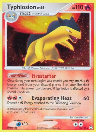Typhlosion 016/123  - Holofoil Mysterious Treasures - Holo Rare