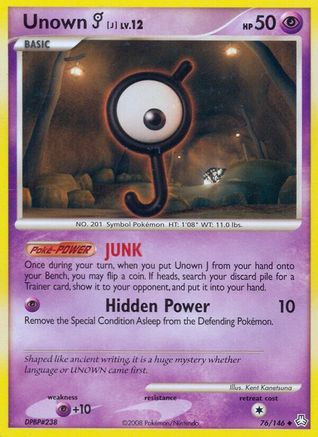 Unown (J) 076  Legends Awakened - Uncommon