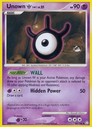 Unown (W) 080  Legends Awakened - Uncommon