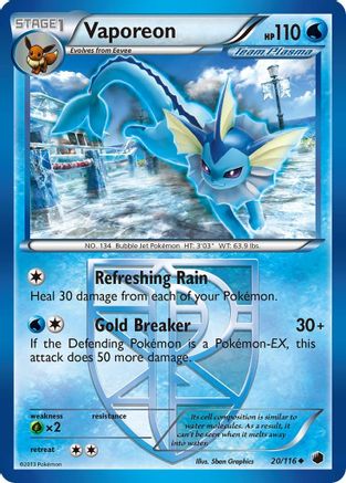 Vaporeon (Team Plasma) 020/116  Plasma Freeze - Uncommon