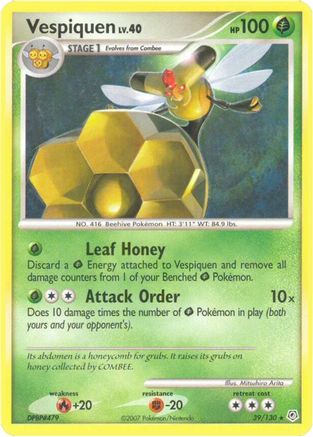 Vespiquen 039  - Reverse Holofoil Diamond and Pearl - Rare
