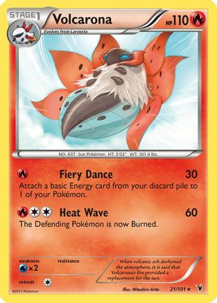 Volcarona 021  - Reverse Holofoil Noble Victories - Rare