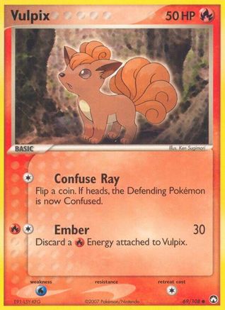 Vulpix 069/108  - Reverse Holofoil Power Keepers - Common