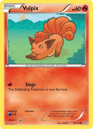 Vulpix 018/124  Dragons Exalted - Common