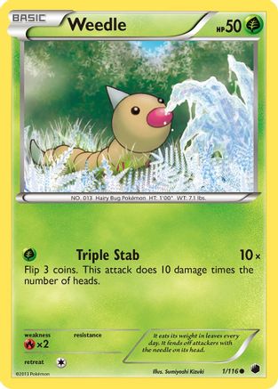 Weedle 001/116  Plasma Freeze - Common