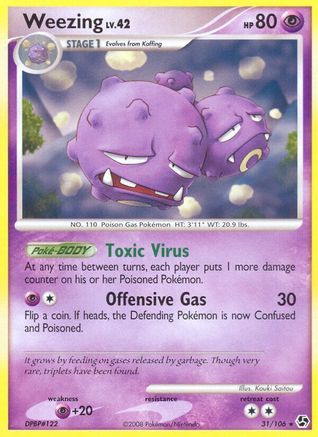 Weezing 031  - Reverse Holofoil Great Encounters - Rare