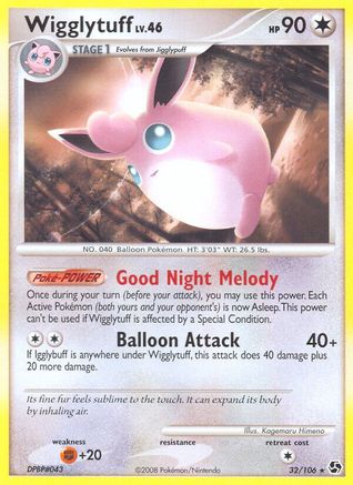 Wigglytuff 032  - Reverse Holofoil Great Encounters - Rare