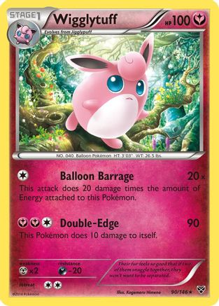Wigglytuff (90) 090  - Reverse Holofoil XY Base Set - Rare