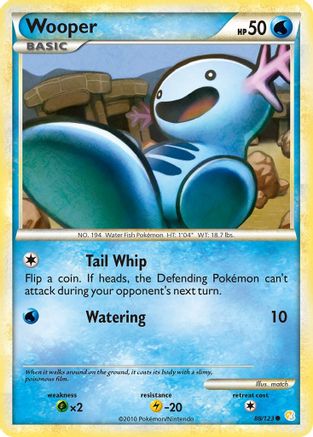 Wooper 088/123  HeartGold SoulSilver - Common