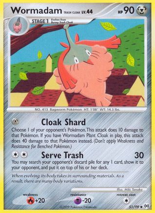 Wormadam Trash Cloak 051  - Reverse Holofoil Arceus - Uncommon