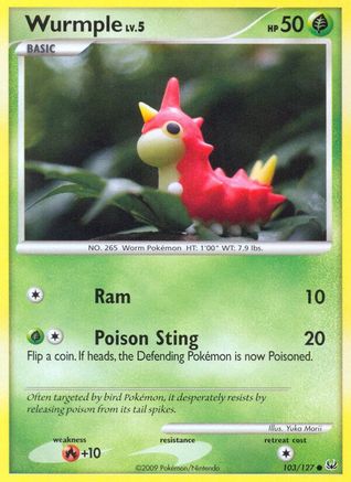 Wurmple 103/127  - Reverse Holofoil Platinum - Common