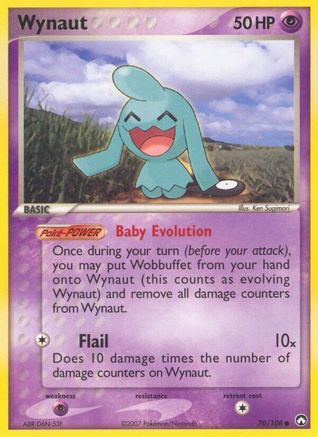 Wynaut 070/108  - Reverse Holofoil Power Keepers - Common