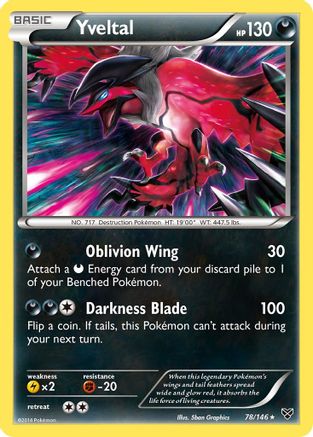 Yveltal 078/146  XY Base Set - Rare