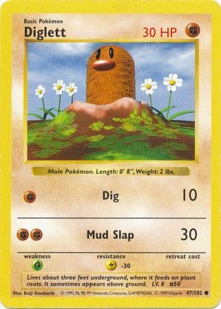 Diglett - 047/102 - Common - Shadowless - (VLP)