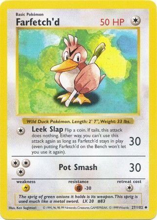 Farfetch'd - 027/102 - Uncommon - Shadowless - (MP)