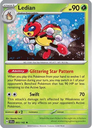 Ledian - 003/142 - Rare - Reverse Holo