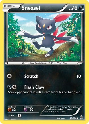 Sneasel (50) 050  - Reverse Holofoil XY  Flashfire - Uncommon
