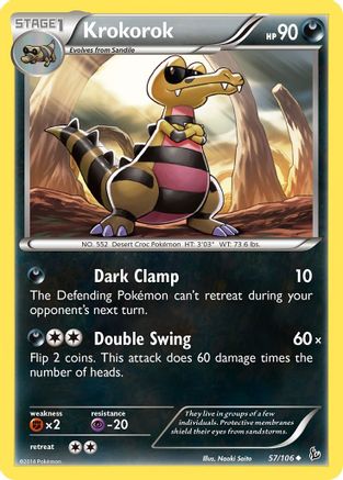 Krokorok 057  XY  Flashfire - Uncommon