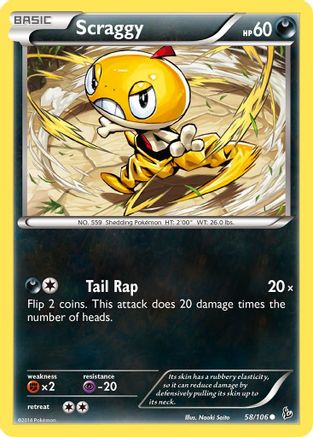 Scraggy 058/106  XY  Flashfire - Common