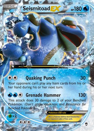 Seismitoad EX 020/111  - Holofoil XY  Furious Fists - Ultra Rare