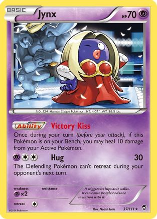 Jynx 037/111  - Reverse Holofoil XY  Furious Fists - Rare