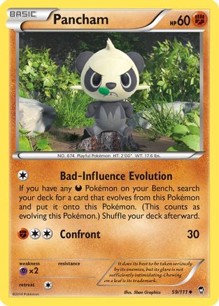 Pancham (59) 059/111  - Reverse Holofoil XY  Furious Fists - Uncommon