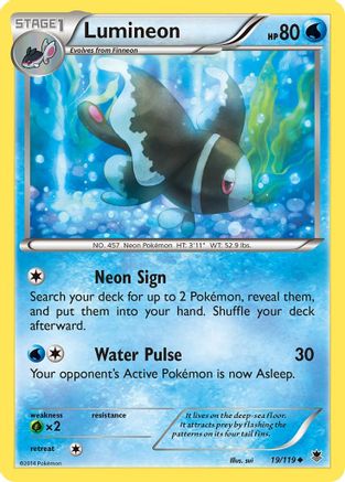 Lumineon 019  XY  Phantom Forces - Uncommon