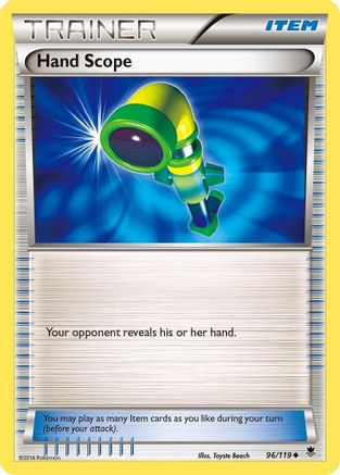 Hand Scope 096  - Reverse Holofoil XY  Phantom Forces - Uncommon