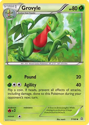 Grovyle 007/160  XY  Primal Clash - Uncommon
