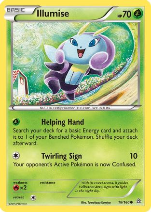 Illumise 018/160  - Reverse Holofoil XY  Primal Clash - Common