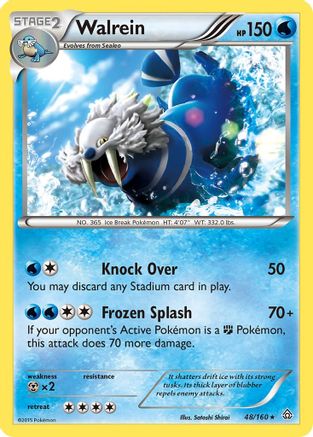 Walrein 048  - Reverse Holofoil XY  Primal Clash - Rare