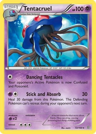 Tentacruel 072  - Reverse Holofoil XY  Primal Clash - Rare