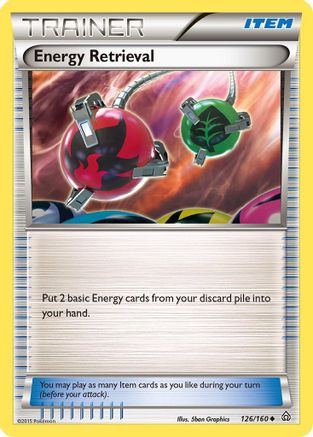 Energy Retrieval 126/160  - Reverse Holofoil XY  Primal Clash - Uncommon