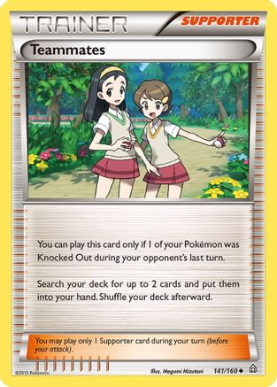 Teammates 141/160  - Reverse Holofoil XY  Primal Clash - Uncommon