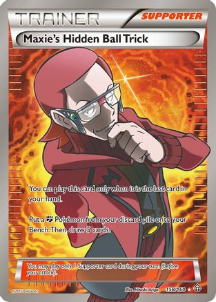 Maxie's Hidden Ball Trick (158 Full Art) 158/160  - Holofoil XY  Primal Clash - Ultra Rare