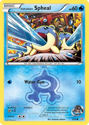Team Aqua's Spheal 003/34  Double Crisis - Common
