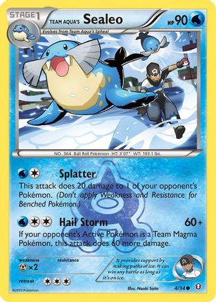 Team Aqua's Sealeo 004/34  Double Crisis - Common