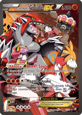 Team Magma's Groudon EX 015/34  - Holofoil Double Crisis - Ultra Rare