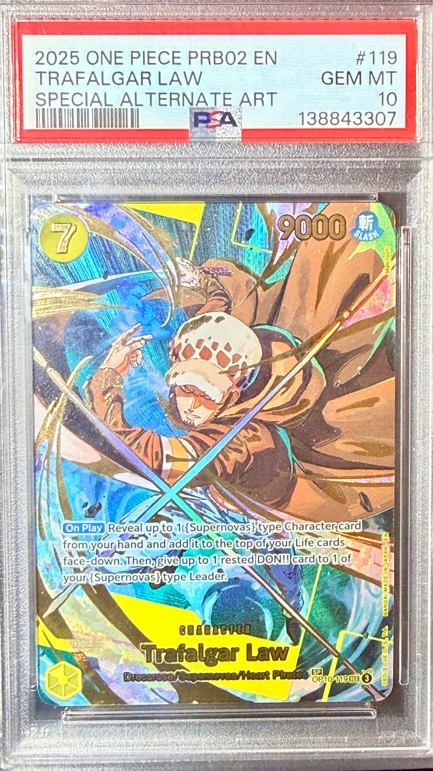 PSA 10 - Trafalgar Law - OP10-119 (SP)