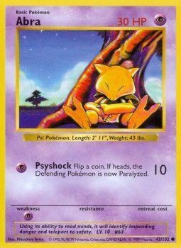 Abra - 043/102 - Common - Shadowless - (VLP)