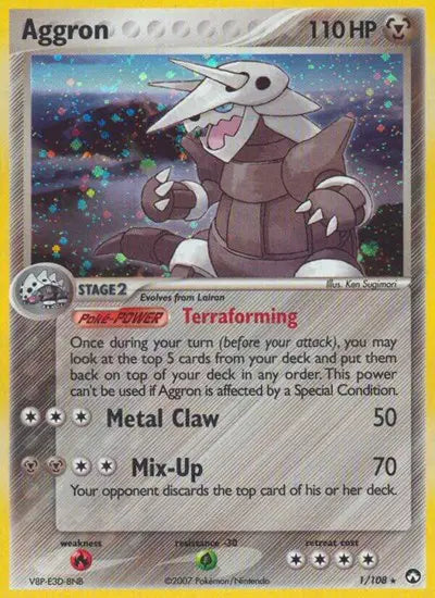Aggron -1/108 - Holo Rare