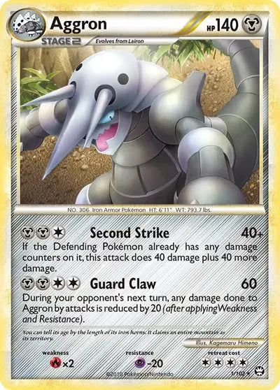 Aggron - 1/102 - Holo Rare