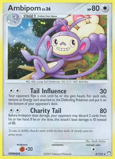 Ambipom - 3/123 - Holo Rare