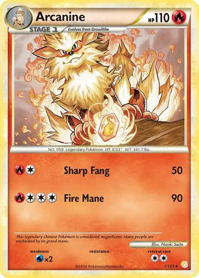 Arcanine - 1/123 - Holo Rare