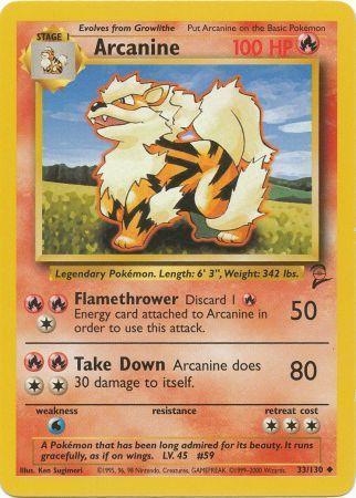 Arcanine - 033/130 - Uncommon - Unlimited Edition - (VLP)