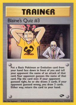 Blaine's Quiz #3 - 112/132 - Uncommon - Unlimited Edition - (NM)