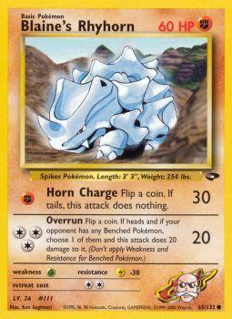 Blaine's Rhyhorn - 065/132 - Common - Unlimited Edition - (LP)